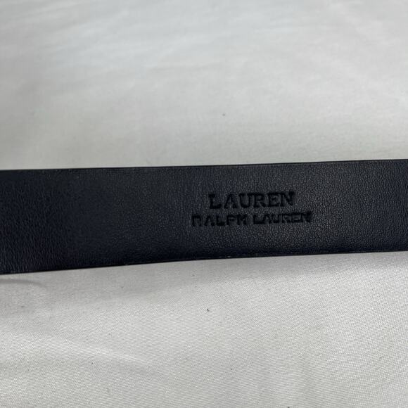 Lauren Ralph Lauren Black Leather Waist Belt Size M, classic, stylish, preppy. main image 5